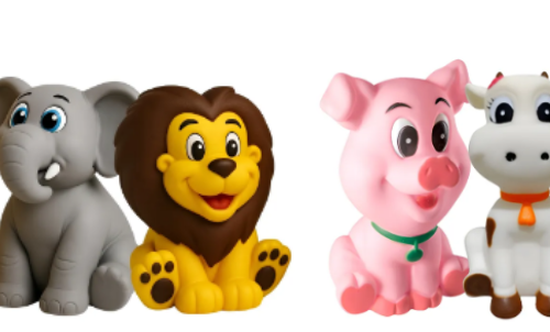 KIT COM 8 MORDEDORES DE VINIL ANIMAIS