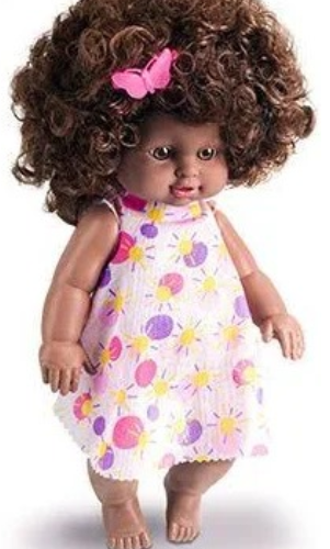BONECA YUKINHA NEGRA 40CM